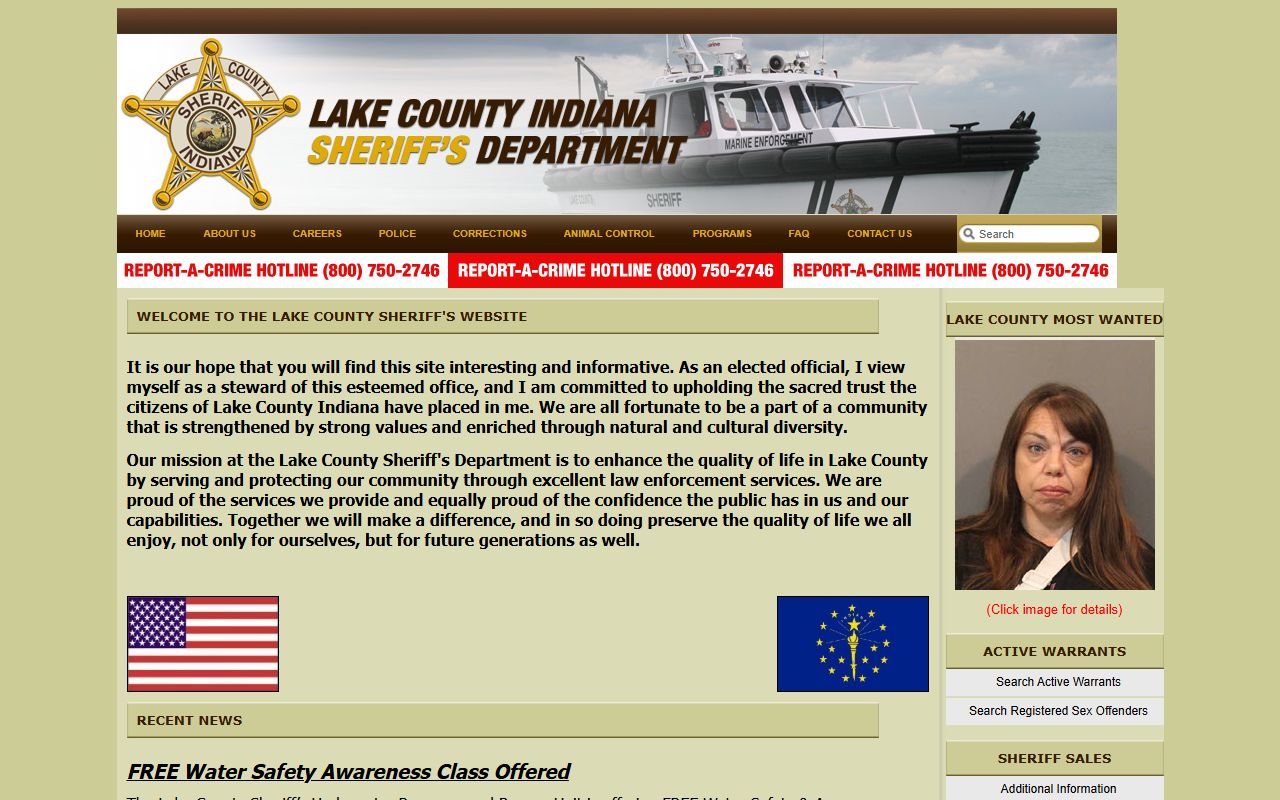 Lake County inmate population sheriff homepage access channels